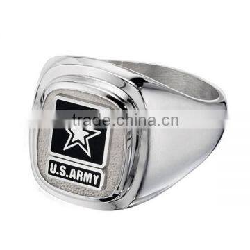 SRR0001 Best Selling Products US ARMY Military Ring Stainless Steel Military Ring