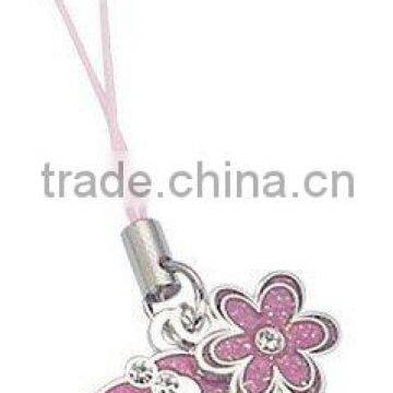 metal beautie cell phone decoration/ mobile phone strap