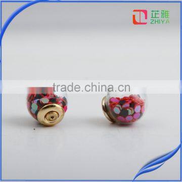 Aros Double Pearl Rhinestone Crystal Earrings for Women Crystal Gold Stud Earrings Jewelry Accessary photo-3