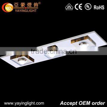 Fashion LED Crystal Light modern minimalist rectangular living room ceiling lamp bedroom lamp