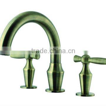 Brass Double Handle Widespread Basin Faucet brass faucet ottoman style faucet