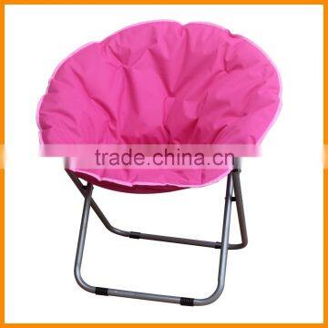 Foldable moon round camp chair