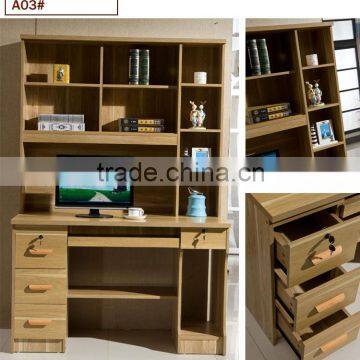 Self Assembling With Bookshelf and Drawer Writing Desk