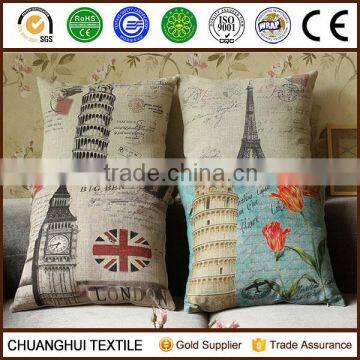 European style linen cotton printed cushions home decor