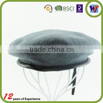 custom embroidery Cheap military Wool Beret Hat Wholesale men beret cap