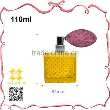 Young spirit pink dot yellow bottle body fragrance container 110 ml