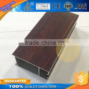 Hot! FOB thermal break aluminum window profiles supplier, wood finish aluminium profiles factory, wooden aluminum profile