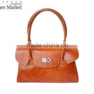 Lady Leather Handbag and Shoulderbag With 2 Handles Handbags Italian Bags Genuine Leather Florence Leather Fashion