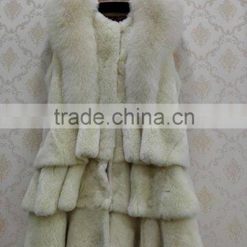 Fashion High Quality Fur Coat Winter Rex Rabbit Fur Coat For Women