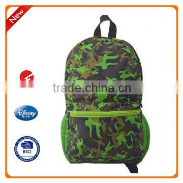 2016 Customized colorful camouflage fashion backpack school bag