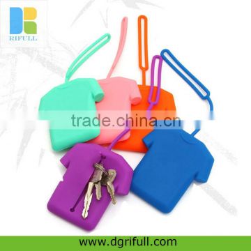 Multi-color Clothes shape silicone key holder