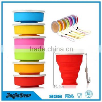 OEM cheap silicone folding travel coffee cup for sale