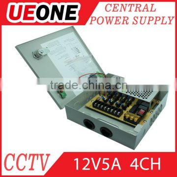 60W DC 12V 5A 4CH Glass Fuse PTC Fuse Switching Power Supply