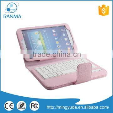 Wireless 8 Inch pu Leather Protective Bluetooth Keyboard Case for Samsung Tab 3