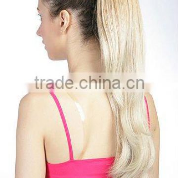 Blonde ponytail hair extension, claw clip hairpieces for wigs