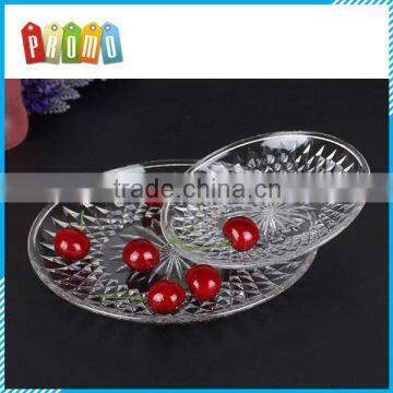 Wholesale round transparent fruit plate, acrylic fruit plastic plate