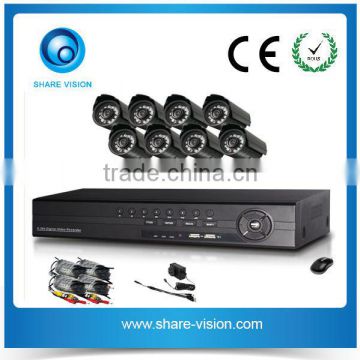 8ch cctv dvr kit home security system, 1/3" colour CMOS cctv dvr kit system