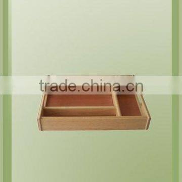 wood square cutlery tray