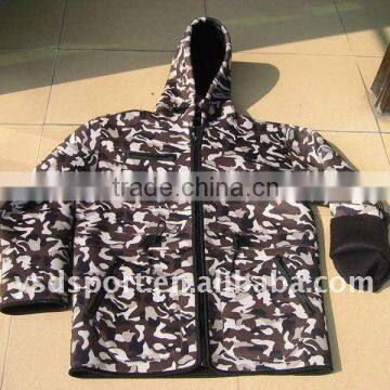 camouflage neoprene diving jacket