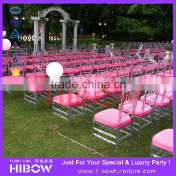 waterproof/ fairproof transparent chiavari tiffany resin wedding chair