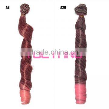 25cm Orange Single Weft Hair Extension for DIY photo-3