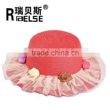 kids qute fashion lace paper straw hat