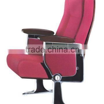 Theater chair cover fabric/Wood Auditorium chair with write pad YA-02