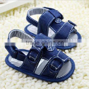 Denim cloth baby boy fashion sandals new design children todder shoes