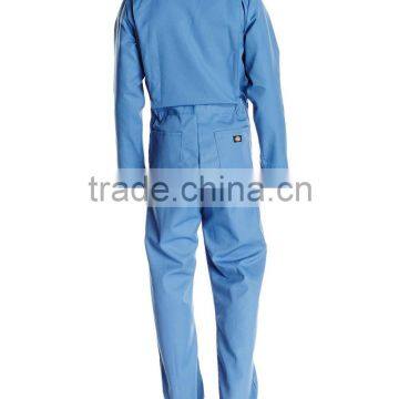 OEM 65% 00pyester 35% Cotton Anti Crinkle Blue Mechanic Long Sleeve Coverall High Quality Uniform photo-2