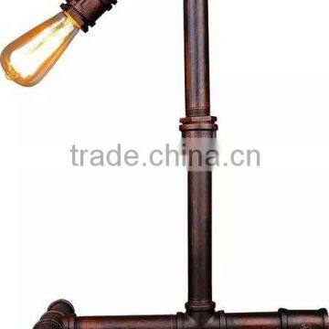 Manufacturer's Premium Rusty Table Lamp Iron Pipe Industrial Desk Lamp Steampunk Garage Style Standing Lamp