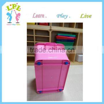 Different sizes and shapes colorful with lid high quality storage box with wheels