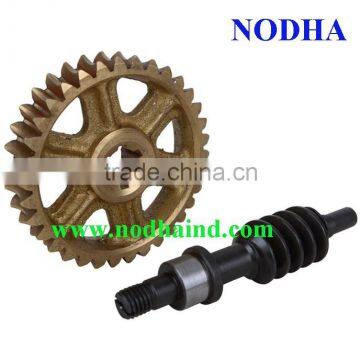 Worms and worm gears, Custom worm, brass worm gear