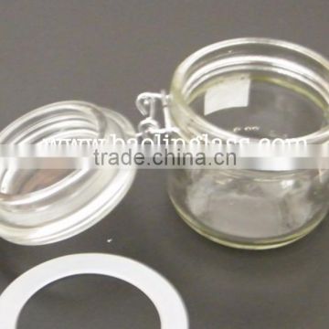 200ml airtight glass jar with metal clip