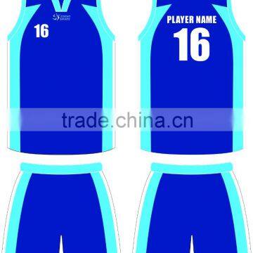 sublimated printed new design basketball uniform