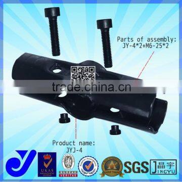 Plastic coated steel pipe and metal joint for pipe rack system