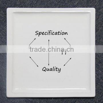 Custom Porcelain Crockery Fine Bone China Molomite Ceramic Square Plate photo-2