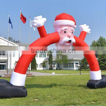 Factory price inflatable santa claus arch for christmas decoration
