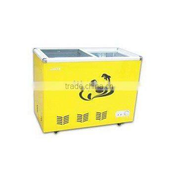 Flat Glass Door Freezer