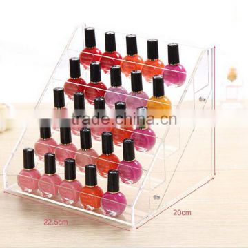 New Products Bespoke Clear Acrylic Nail Polish Display Racks Wholesale