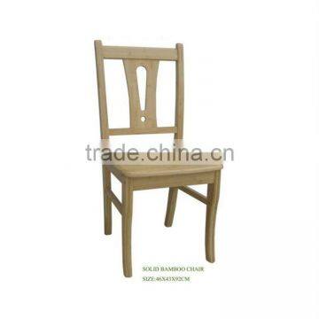 No Finished Solid Bamboo Chair