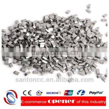 Virgin cemented carbide saw tips for cutting hard wood