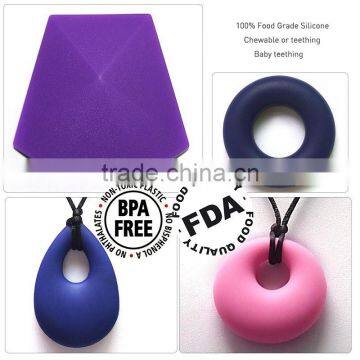 Funny Baby Tys And Silicone Teething Necklace Elephant Pendant photo-2