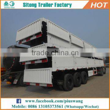 Drop Side Bulk Cargo Transport Semi Trailer Utility Cargo Side Wall Trailer photo-3