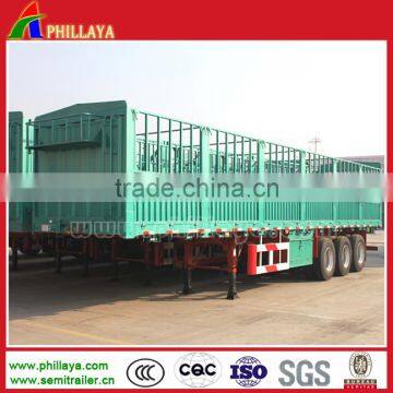 12 Wheels 3 Axles High Wall Rail Fence Cargo Aluminium Box Trailer for Bulk Transportation photo-6