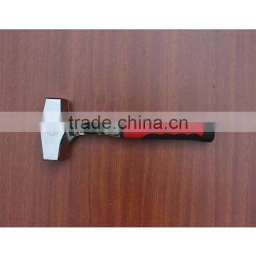 One Piece Steel Stone Hammer With RUBBER HANDLE photo-2