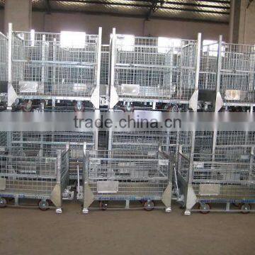 wire mesh storage cotainer in supermarket