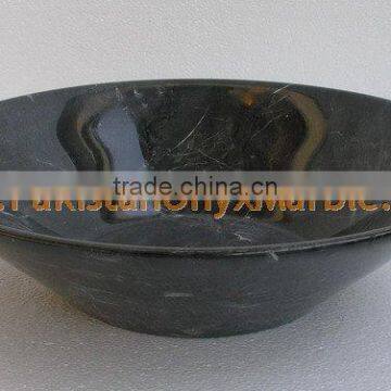 TEAKWOOD BLACK ZEBRA MARBLE BOWLS