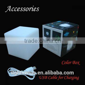 10x10x10cm Decorative Multi Color Changing Rechargeable Led Table Lamps photo-6