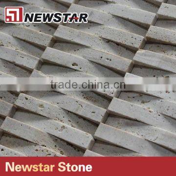 Honed Travertine Tile Backing Mesh Mosaics photo-2