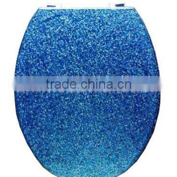Glossy/ Glittery/ Sliver/ Golden Polyresin Toilet Seat,Lucite Toilet Seat,Resin Toilet Seats, 18" European Szie photo-4